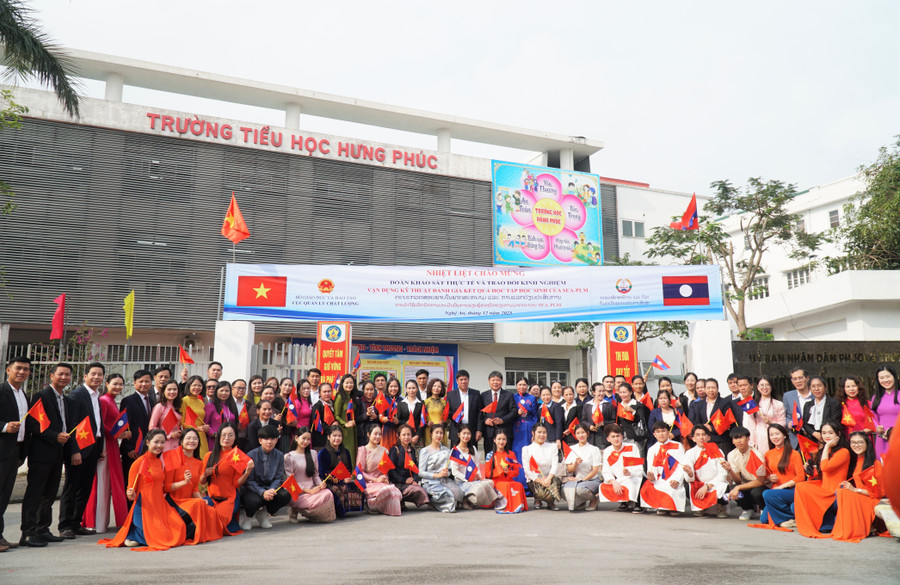 Ngành Giáo dục Lào khảo sát, chia sẻ kinh nghiệm thực hiện SEA-PLM tại Nghệ An