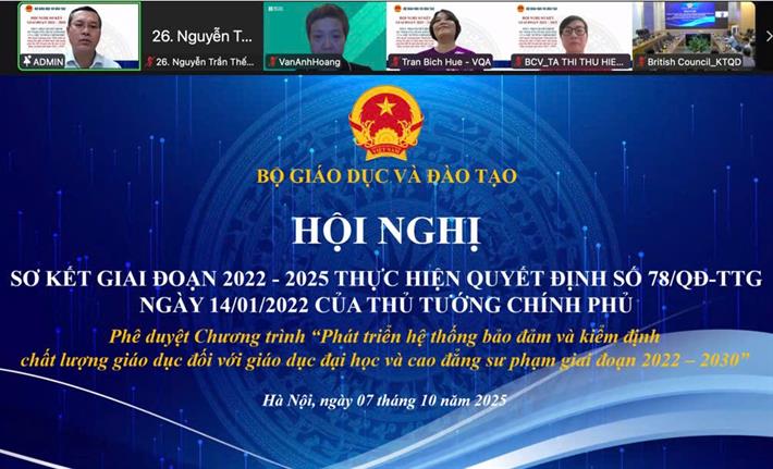 Sơ kết Chương trình phát triển hệ thống bảo đảm và kiểm định chất lượng giáo dục đại học