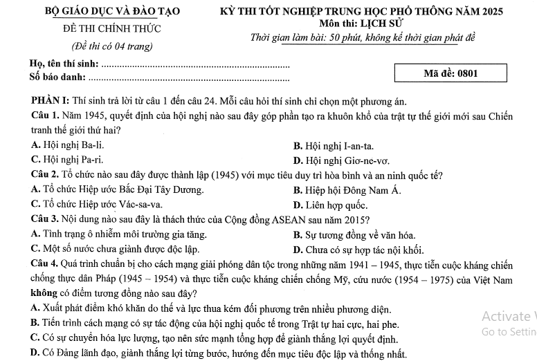 Đề thi