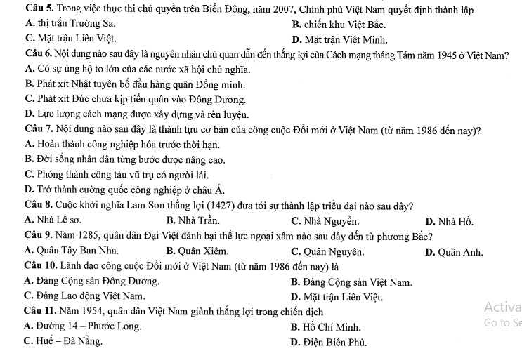 Đề thi