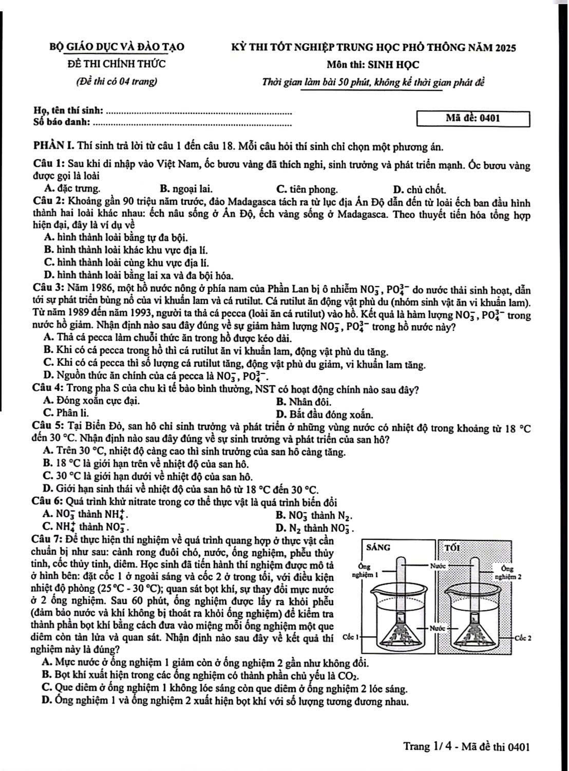Đề thi