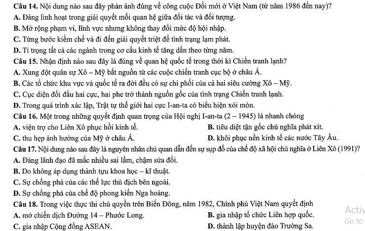 Đề thi