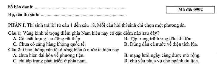 Đề thi