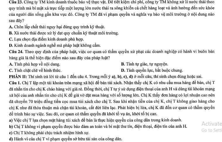 Đề thi