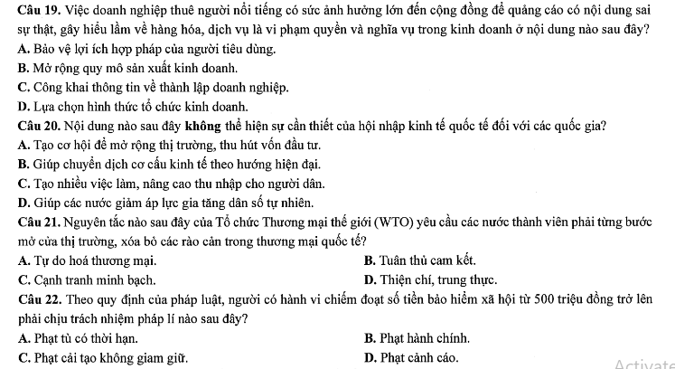 Đề thi
