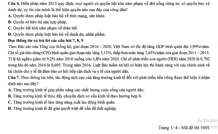 Đề thi