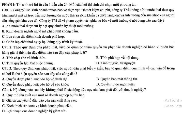 Đề thi