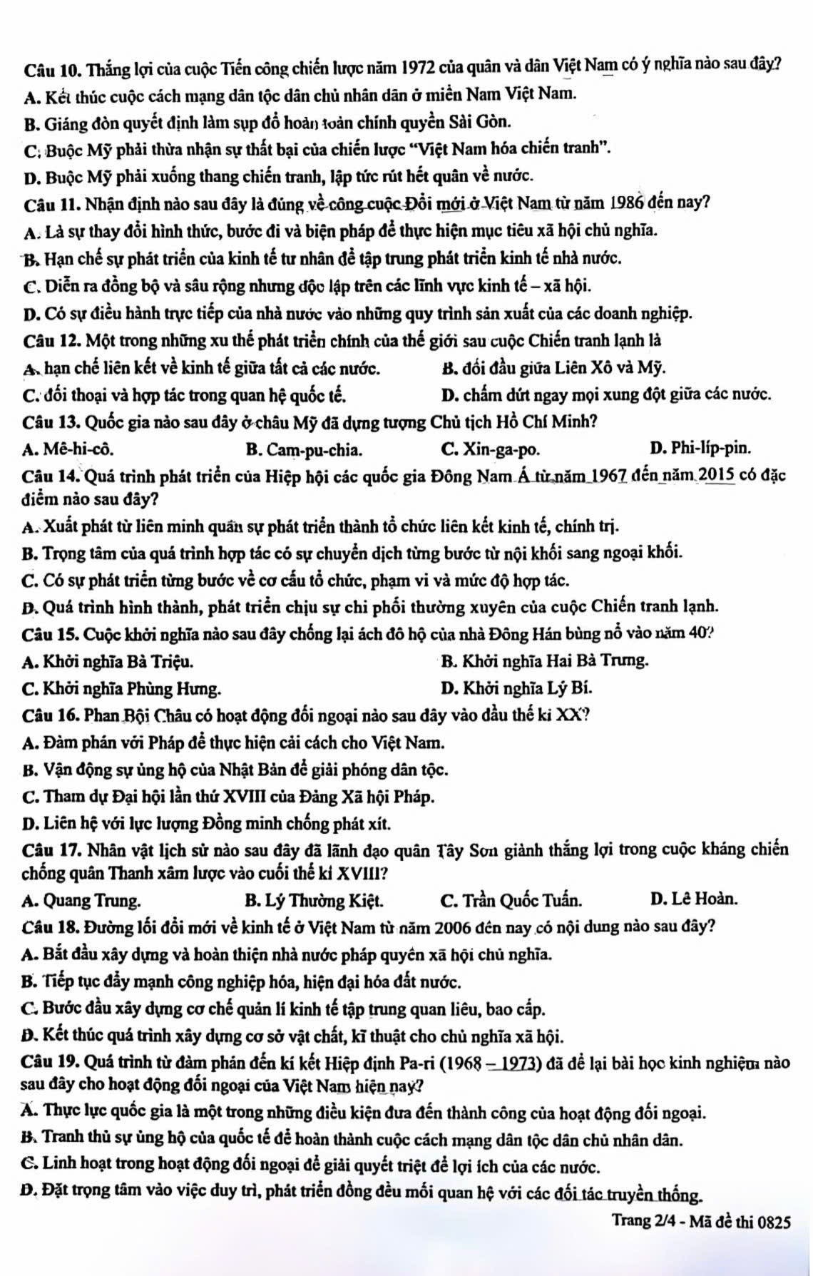 Đề thi